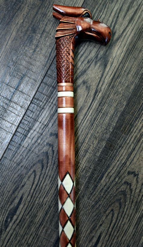 Red Dragon Cane Walking Stick Wood Wooden Canes Hand-Carved | Etsy