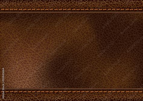 Vector leather texture with stitching Stock Vector | Adobe Stock