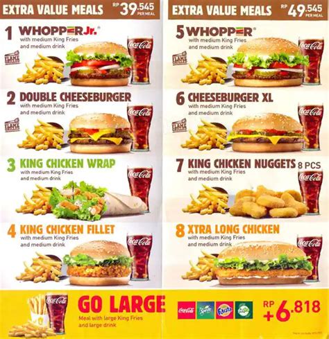 Burger King Menu, Menu for Burger King, Setiabudi, Jakarta - Zomato ...