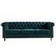 Green Velvet Chesterfield Sofa with Gold Trim - Bed Bath & Beyond ...