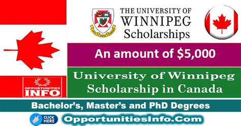 University of Winnipeg Scholarships in Canada 2025-2026 [Funded]