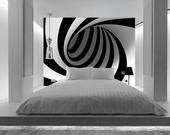 Items similar to Black and White Wall mural, Wallpaper, Wall décor, Wall decal, Nursery and room ...