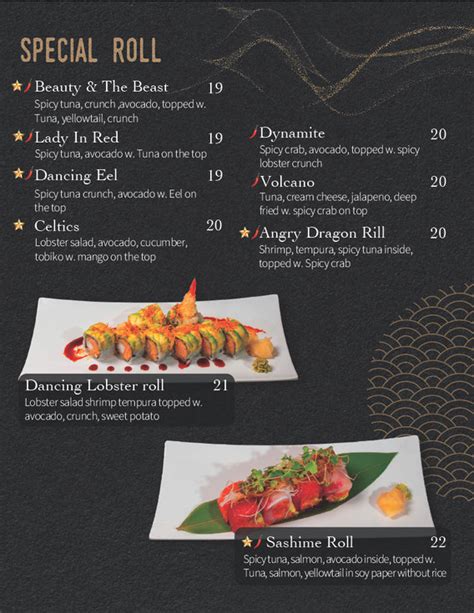 Dinner Menu | Taka Asian Cusine