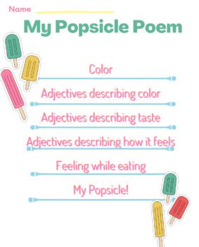 Poem starters printable templates for Elementary poetry unit | TPT