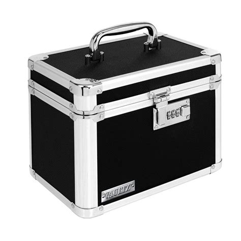 Vaultz Locking Small Storage Box - Black, Combination Lock-VZ00641 ...