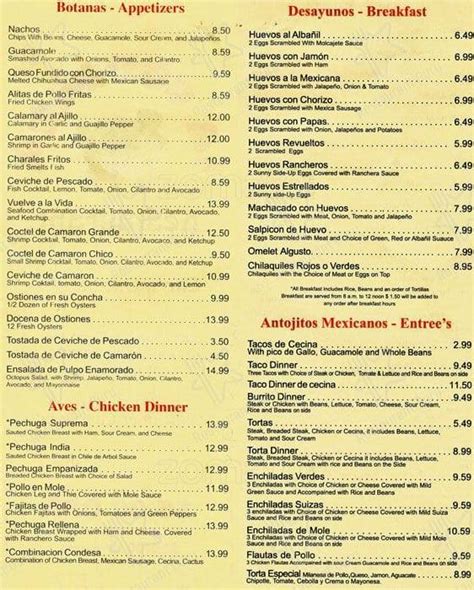 Menu at La Condesa Restaurant, Chicago, N Ashland Ave