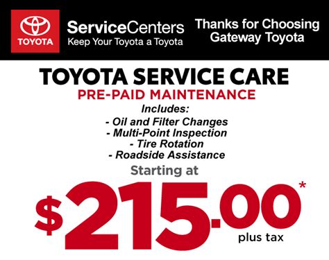 Service Specials 1 | Gateway Toyota