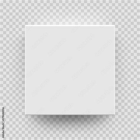 Plakat White box mock up model 3D top view with shadow. Vector isolated ...