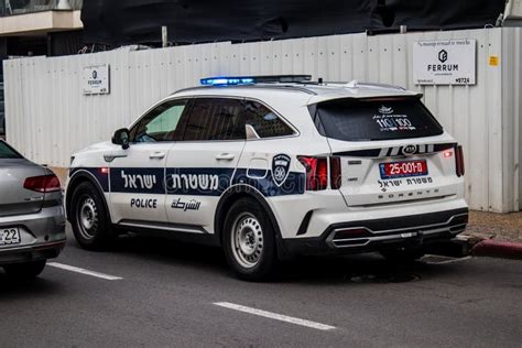 Police car in Israel editorial image. Image of culture - 243453515