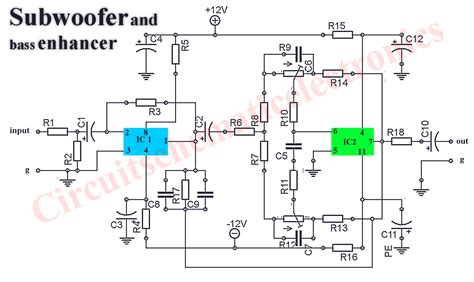 Subwoofer booster circuit with PCB Layout - Electronic Circuit