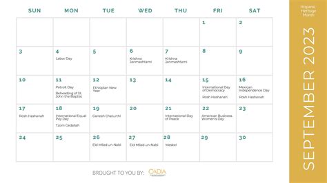 Diversity Calendar - Center for Automotive Diversity, Inclusion and Advancement