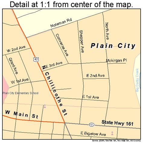 Plain City Ohio Street Map 3963030