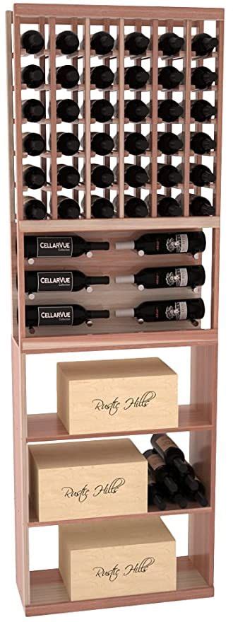 Wine Racks America CellarVue Redwood Showcase Display 26" W Combo Kit 1 ...