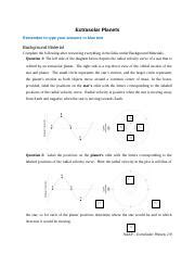 Understanding Extrasolar Planets: Radial Velocity Curves and | Course Hero