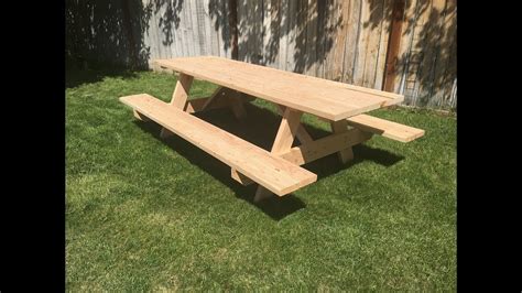 How to Build A Picnic Table - Detailed Step By Step Guide - YouTube