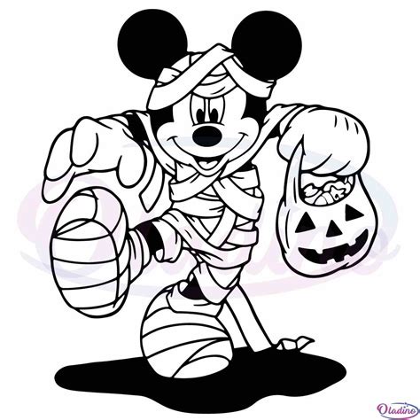 Halloween Mickey SVG Pumpkin Vector Disney Land Cutting Files