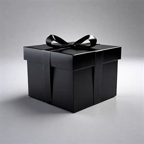 Premium AI Image | Black gift box with black ribbon