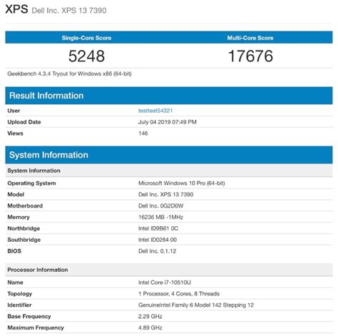 Dell XPS 13 Rocking Intel 10th Gen Comet Lake-U CPU Leaks In New Benchmarks | HotHardware