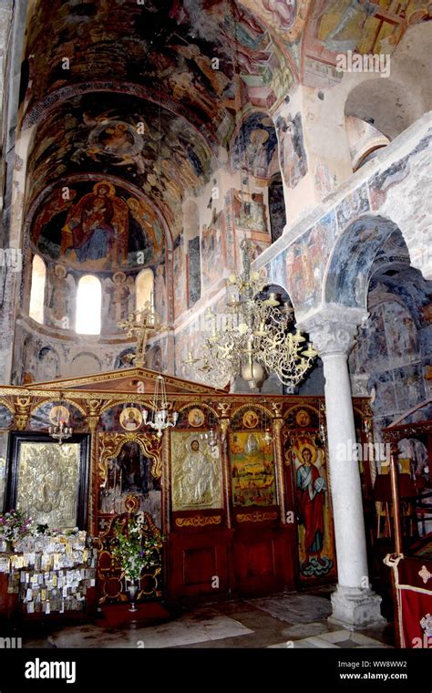 castle, mistras, medieval, town,Byzantine, church, interior, Agios dimitrios, Sparti, Greece ...