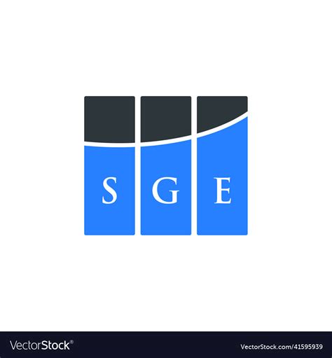 Sge letter logo design on white background Vector Image