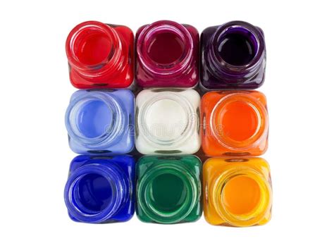 A set of acrylic paint stock photo. Image of small, vibrant - 37090276