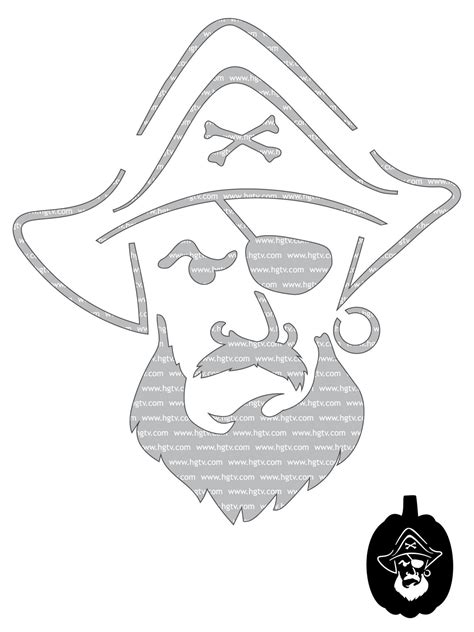 Pirate (Pumpkin Stencil - Pumpkin Pattern - Pumpkin Template - Jack-o ...