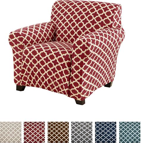 Amazon.com: Home Fashion Designs Printed Twill Arm Chair Slipcover. One ...