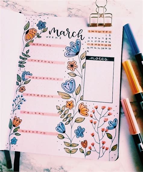 ☆pinterest// @natalyabelous11☆ March Bullet Journal, Bullet Journal ...