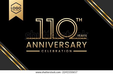 110 Year Anniversary Celebration Template Design Stock Vector (Royalty ...