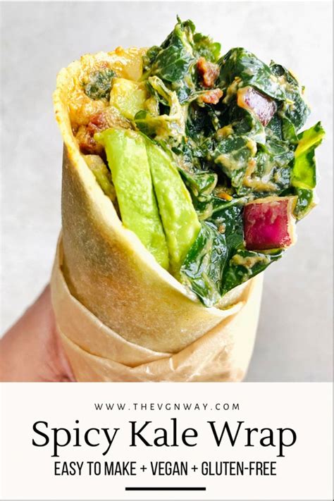 Spicy Kale Wrap | Recipe | Vegan lunch recipes, Raw vegan dinners ...