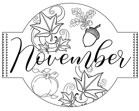 November Coloring Pages – Printable Coloring Pages