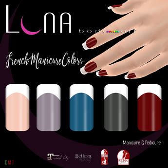 Second Life Marketplace - .::LUNA::. Body Art - French Manicure Colors ...