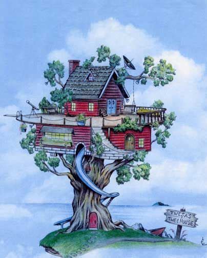 Tree House - Master | Tree house drawing, Fantasy tree, Tree house