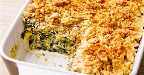 Down Home Spinach Casserole with a Crunchy Top - Nurtured Homes