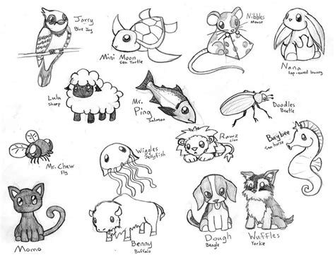 Cute Chibi Animals 3 | Baby animal drawings, Easy animal drawings, Animal sketches easy