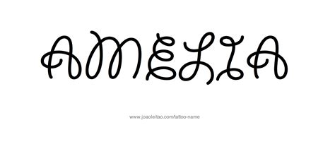 Amelia Name Tattoo Designs