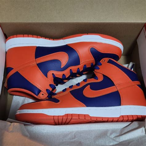 BNIB Nike Dunk High Retro Orange Blue, Men's Fashion, Footwear ...