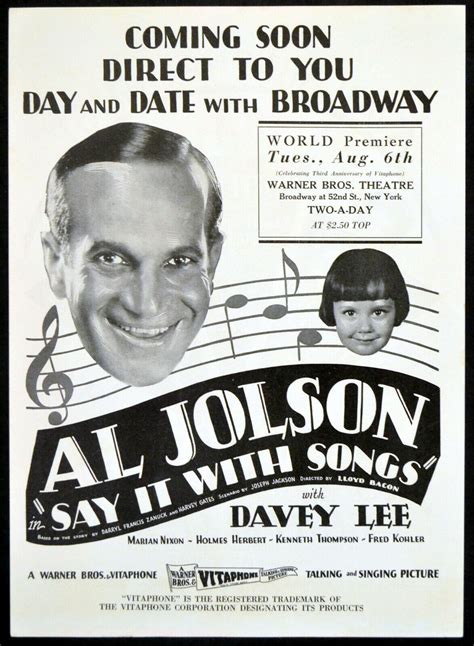 SAY IT WITH SONGS | Rare Film Posters