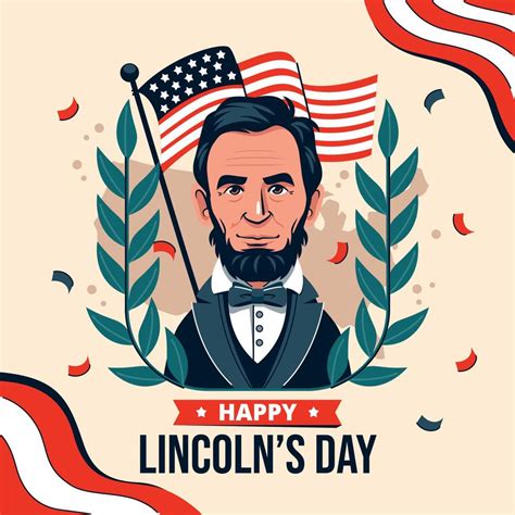 Abraham Lincoln Day Concept with American Flag 21009861 Vector Art at Vecteezy