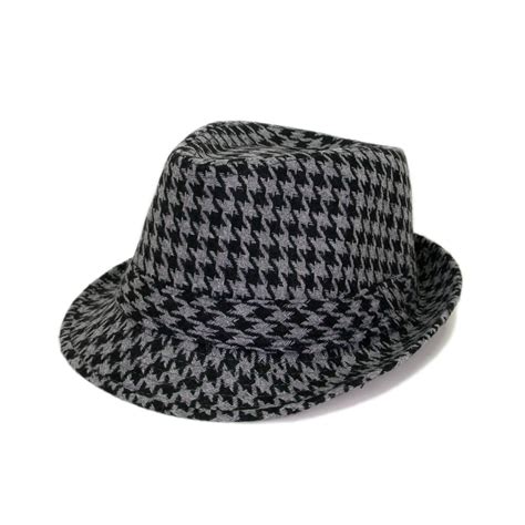 Unisex Classic Houndstooth Fedora Hat - Walmart.com