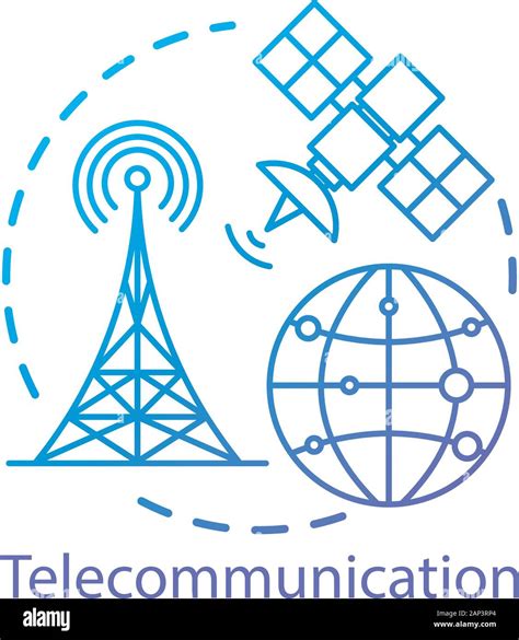 Telecommunication concept icon. Overall wireless network. Satellite connection. Global ...