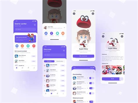 Game app, App design, Web template design