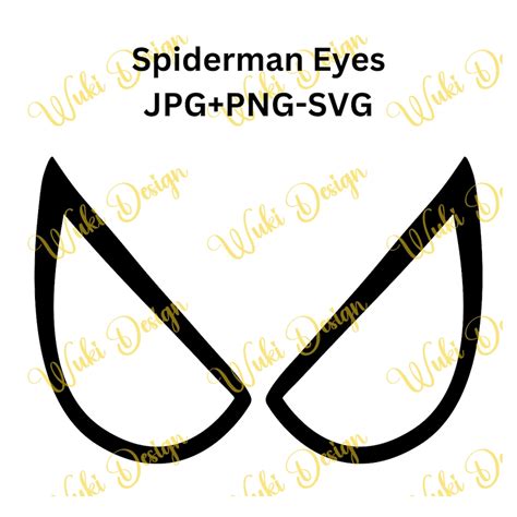 Spidey Eyes Svg Spiderman Eyes PNG SVG JPG Spiderman Svg File - Etsy