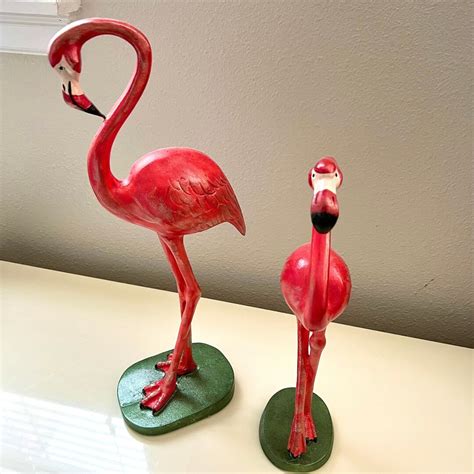 Pink Flamingos Design Sculpture Tabletop Decor - Etsy