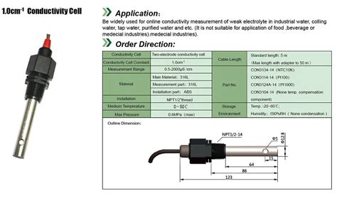 1.0cm-1 Conductivity Cell, View Conductivity Cell, CREATE Product Details from Hebei Create ...