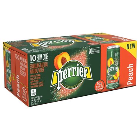 Perrier: Water Sparkling Peach Pack Of 10, 84.5 Oz | Perrier, Flavors, Peach