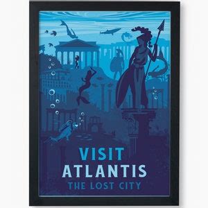 Atlantis Travel Poster Art Print - Etsy