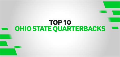 Top 10 Best Ohio State Quarterbacks of all time | Betway Insider USA