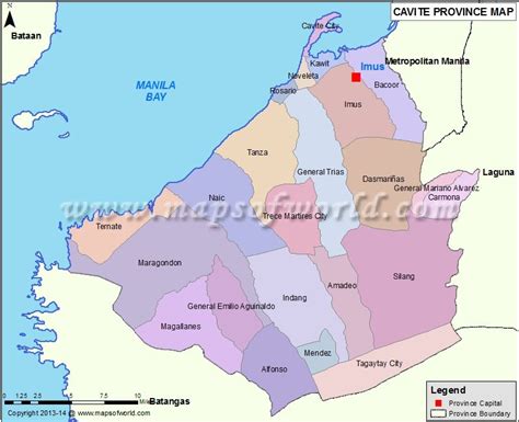 Cavite Map | Map of Cavite Province, Philippines | Cavite, Philippine map, Philippines