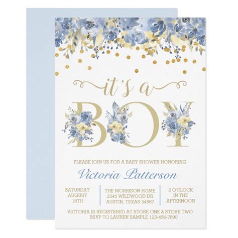 Navy blue baby shower invitations invitation templates zazzle – Artofit